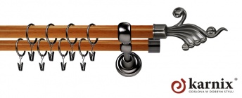 Karnisz Metalowy Prestige 25/19mm Fantazja Antracyt - calvados