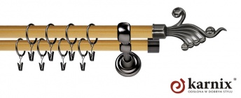 Karnisz Metalowy Prestige 25/19mm Fantazja Antracyt - pinia