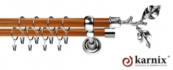 Karnisz Metalowy Prestige 25/19mm Gałązka INOX - calvados