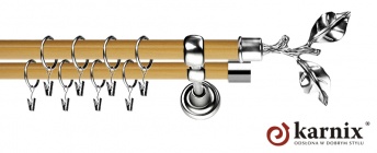 Karnisz Metalowy Prestige 25/19mm Gałązka INOX - pinia