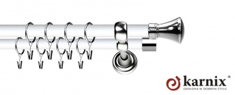 Karnisz Metalowy Prestige 25/19mm Liberty INOX - biały