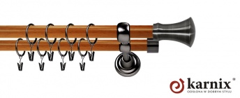 Karnisz Metalowy Prestige 25/19mm Monaco Antracyt - calvados