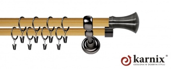 Karnisz Metalowy Prestige 25/19mm Monaco Antracyt - pinia