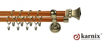 Karnisz Metalowy Prestige 25/19mm Orto Antyk mosiądz - calvados