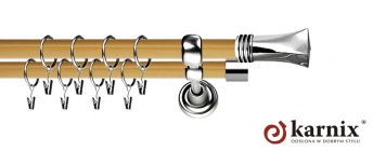 Karnisz Metalowy Prestige 25/19mm Porto INOX - pinia