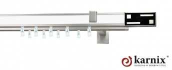Karnisz apartamentowy aveno 31x13/31x13mm Aster Chrom mat - Biały