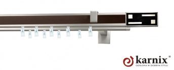 Karnisz apartamentowy aveno 31x13/31x13mm Aster Chrom mat - wenge