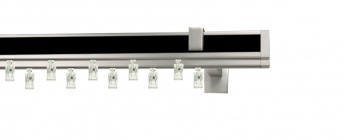 Karnisz apartamentowy aveno 31x13/31x13mm Malibu Chrom mat - czarny