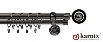 Karnisze Metalowe Rzymskie 19/19mm Alpi antracyt