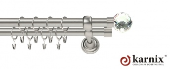 Karnisze Metalowe Rzymskie 19/19mm Beluna Crystal chrom mat