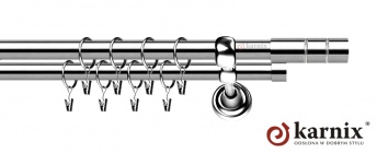 Karnisze Metalowe Rzymskie 19/19mm Cylinder INOX
