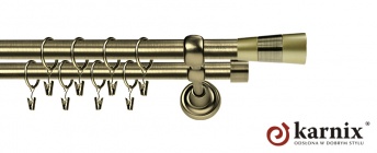 Karnisze Metalowe Rzymskie 19/19mm Doris antyk mosiądz