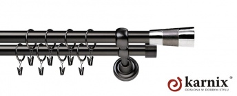 Karnisze Metalowe Rzymskie 19/19mm Doris antracyt