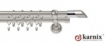 Karnisze Metalowe Rzymskie 19/19mm Falko chrom mat