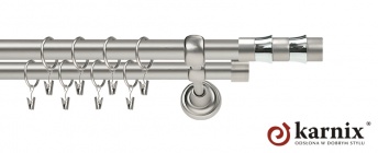 Karnisze Metalowe Rzymskie 19/19mm Fresno chrom mat