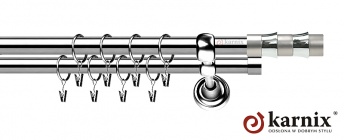 Karnisze Metalowe Rzymskie 19/19mm Fresno INOX