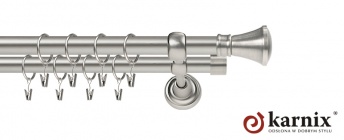 Karnisze Metalowe Rzymskie 19/19mm Liberty chrom mat