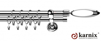 Karnisze Metalowe Rzymskie 19/19mm Mirella INOX