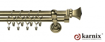 Karnisze Metalowe Rzymskie 19/19mm Orto antyk mosiądz