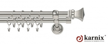 Karnisze Metalowe Rzymskie 19/19mm Orto chrom mat