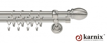 Karnisze Metalowe Rzymskie 19/19mm Owal chrom mat