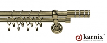 Karnisze Metalowe Rzymskie 19/19mm Rosetti Crystal antyk mosiądz