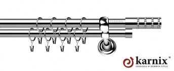Karnisze Metalowe Rzymskie 19/19mm Rosetti Crystal INOX