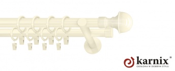 Karnisze nowoczesne NEO na wymiar 19/19mm Bella ivory (kość słoniowa)