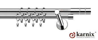 Karnisze nowoczesne NEO na wymiar 19/19mm Cylinder INOX