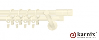 Karnisze nowoczesne NEO na wymiar 19/19mm Cylinder ivory (kość słoniowa)