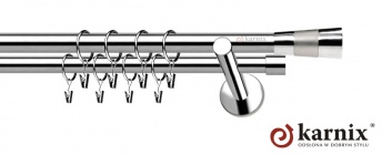 Karnisze nowoczesne NEO na wymiar 19/19mm Doris INOX