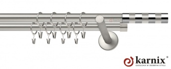 Karnisze nowoczesne NEO na wymiar 19/19mm Etiuda chrom mat