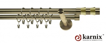 Karnisze nowoczesne NEO na wymiar 19/19mm Fresno antyk mosiądz