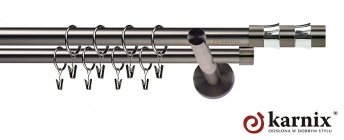 Karnisze nowoczesne NEO na wymiar 19/19mm Fresno antracyt