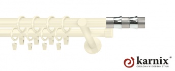 Karnisze nowoczesne NEO na wymiar 19/19mm Fresno ivory (kość słoniowa)