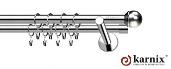 Karnisze nowoczesne NEO na wymiar 19/19mm Gałka Max INOX