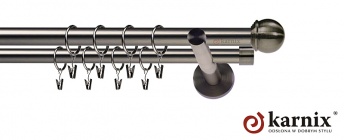 Karnisze nowoczesne NEO na wymiar 19/19mm Gałka Max antracyt