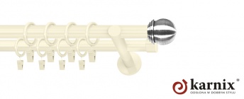 Karnisze nowoczesne NEO na wymiar 19/19mm Gałka Max ivory (kość słoniowa)