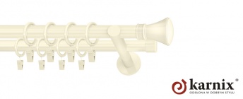 Karnisze nowoczesne NEO na wymiar 19/19mm Liberty ivory (kość słoniowa)