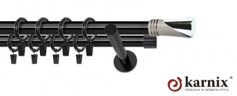 Karnisze nowoczesne NEO na wymiar 19/19mm Loca czarny