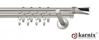 Karnisze nowoczesne NEO na wymiar 19/19mm Loca chrom mat