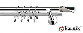 Karnisze nowoczesne NEO na wymiar 19/19mm Loca INOX