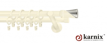 Karnisze nowoczesne NEO na wymiar 19/19mm Loca ivory (kość słoniowa)