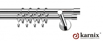 Karnisze nowoczesne NEO na wymiar 19/19mm  Luna INOX