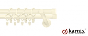 Karnisze nowoczesne NEO na wymiar 19/19mm  Luna ivory (kość słoniowa)