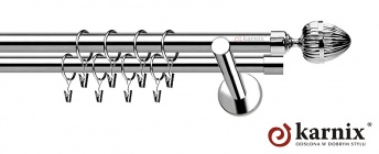 Karnisze nowoczesne NEO na wymiar 19/19mm Milano INOX