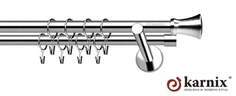 Karnisze nowoczesne NEO na wymiar 19/19mm Monaco INOX