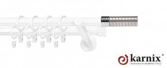 Karnisze nowoczesne NEO na wymiar 19/19mm Optima biały