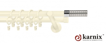 Karnisze nowoczesne NEO na wymiar 19/19mm Optima ivory (kość słoniowa)