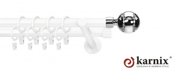 Karnisze nowoczesne NEO na wymiar 19/19mm Pico Crystal biały